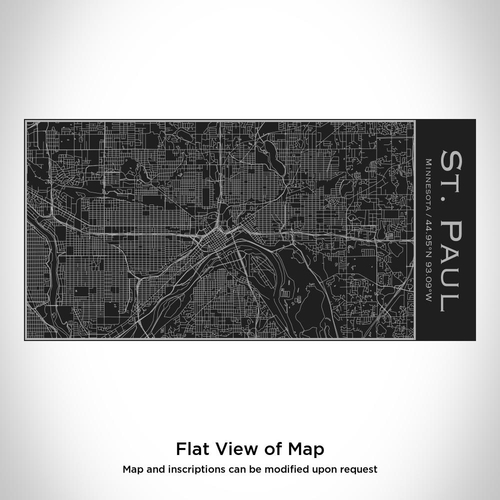St. Paul - Minnesota Map Insulated Bottle in Matte Black - Image 2