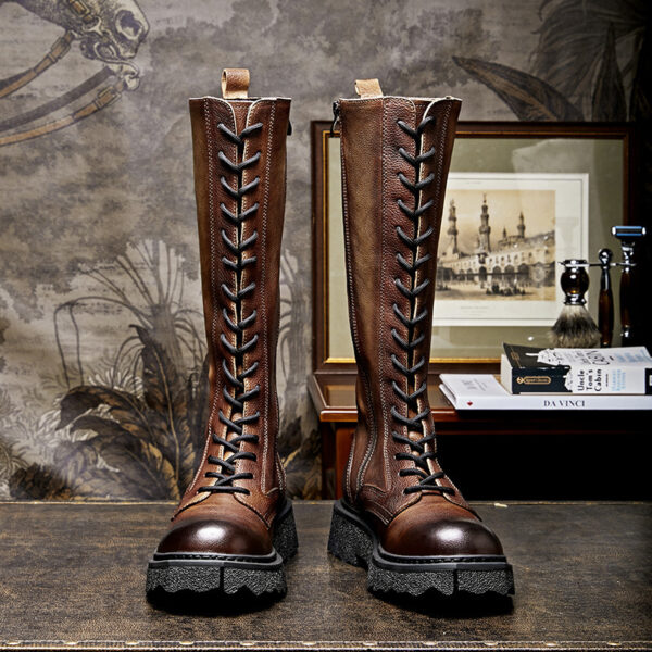 Men's Fashion Vintage Leather Martin Boots - Image 1