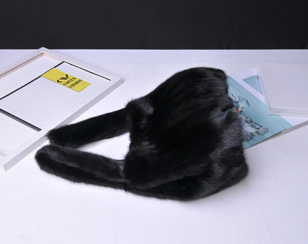 Whole Skin Mink Fur Wrap Soft Surface - Image 10