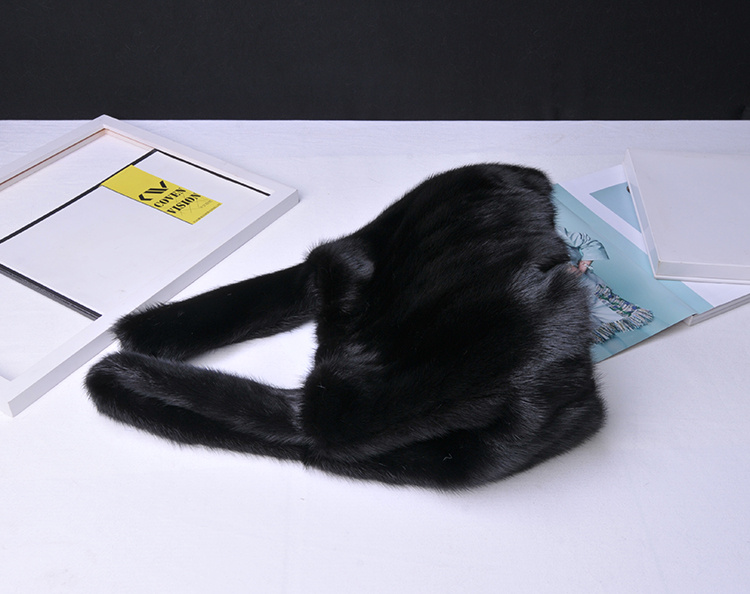 Whole Skin Mink Fur Wrap Soft Surface - Image 10