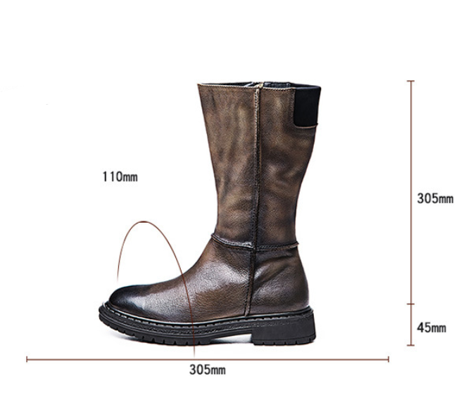 Men's Vintage Handmade Thick Sole Leather Boots
