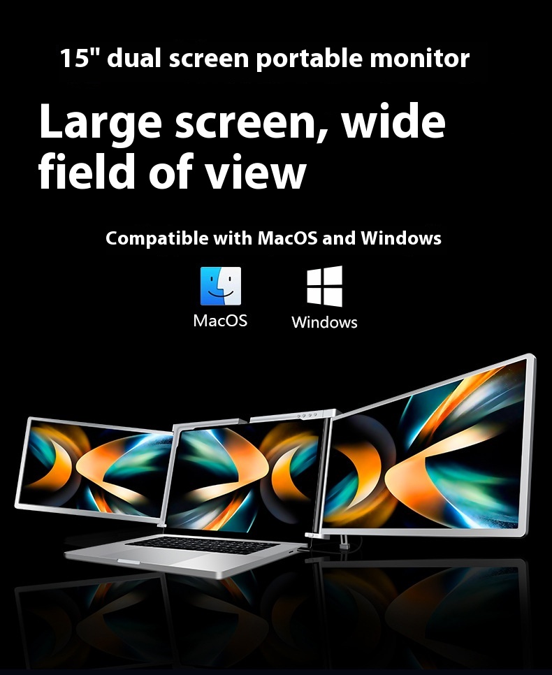 Portable Display Single-screen Dual-screen Display Three-screen Portable Display Notebook Sub-screen - Image 20
