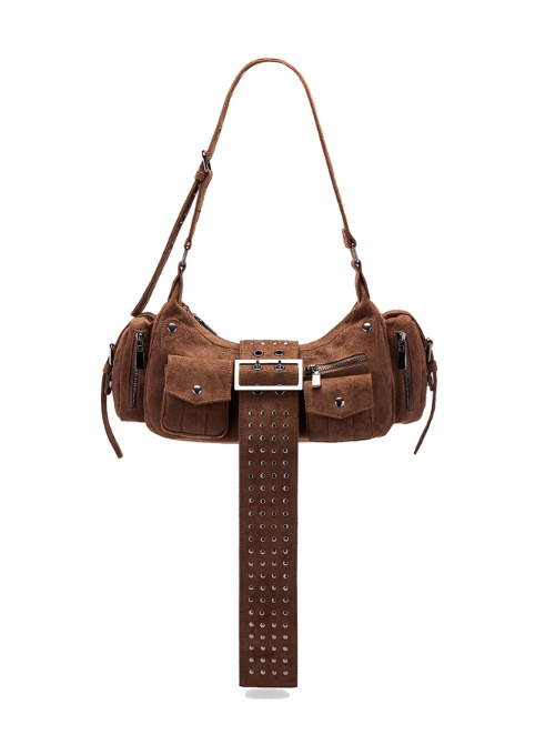 Simple Retro Versatile Suede Women's Handbag Shoulder Bag - Image 10