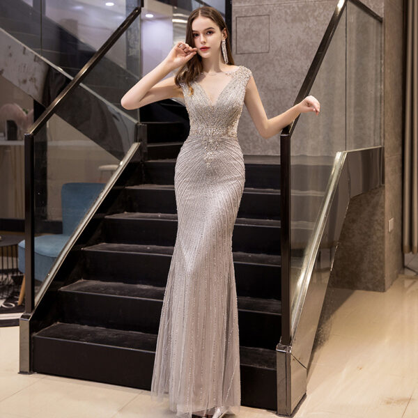 Banquet Fishtail Evening Dress Host Performance - Image 6