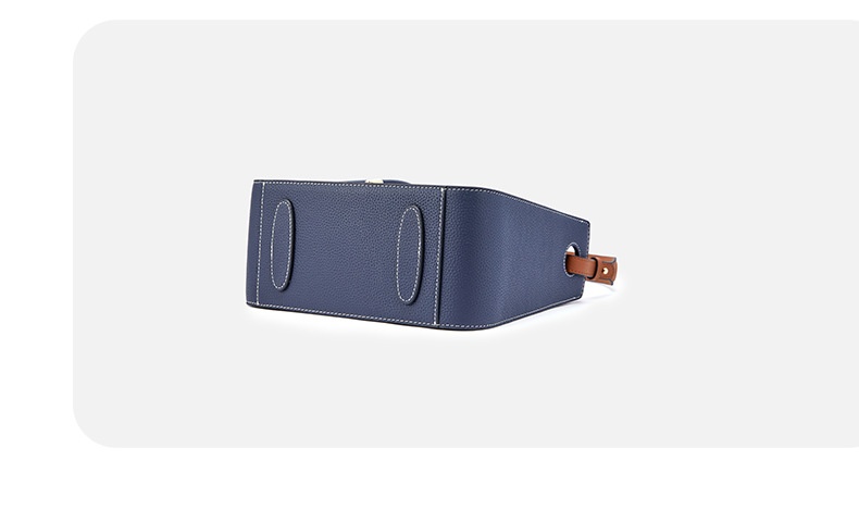 Light Luxury National Style Genuine Leather Underarm Bag Large Capacity
