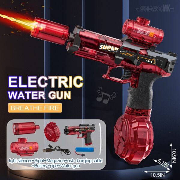 LED Lights Electric Water Guns Children Simulated Shooting Recoil Powerful Automatic Water Spray Gun Kids Summer Outdoor Toys - Image 24