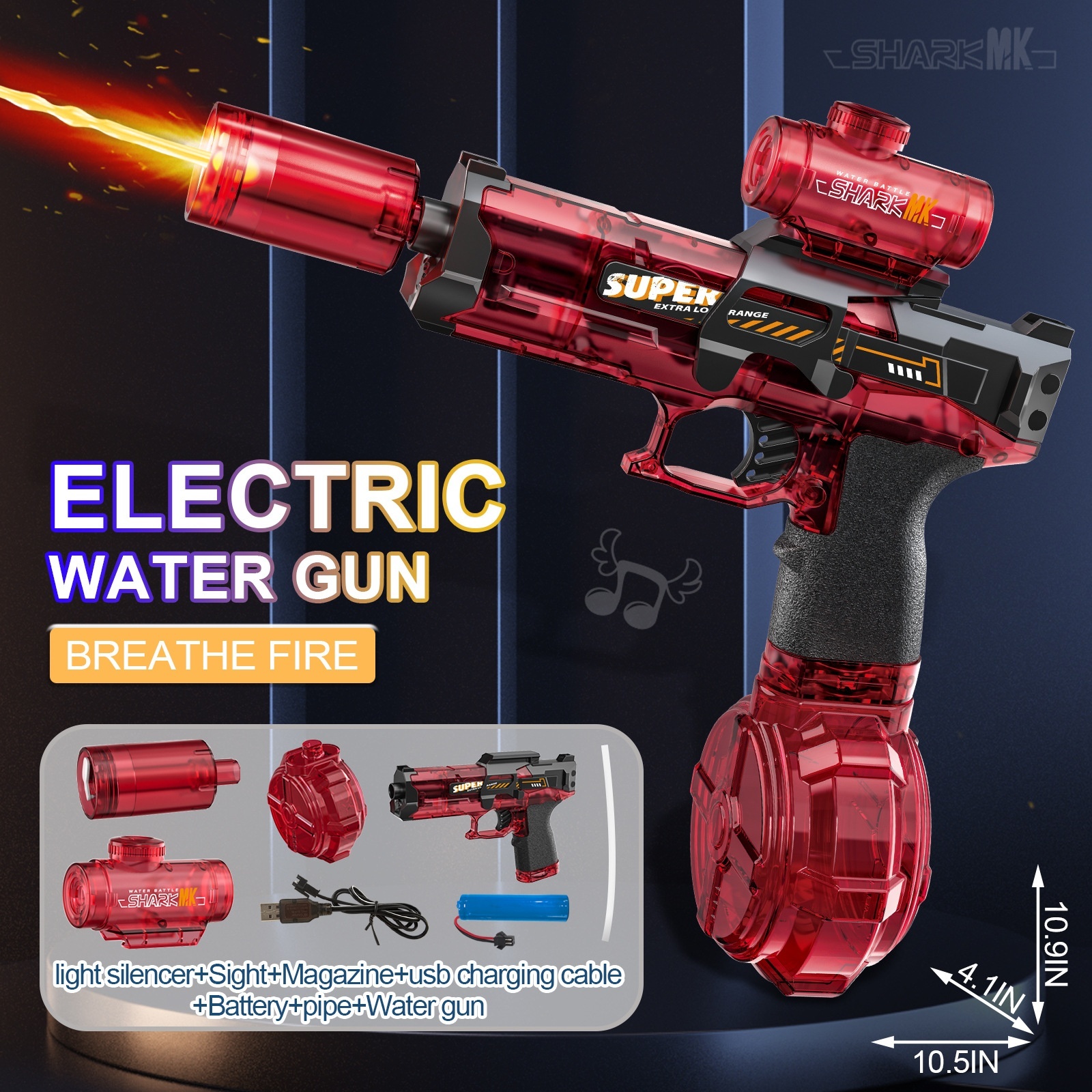 LED Lights Electric Water Guns Children Simulated Shooting Recoil Powerful Automatic Water Spray Gun Kids Summer Outdoor Toys - Image 24