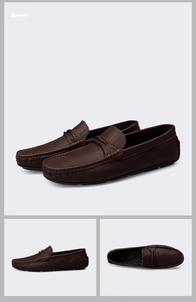 Genuine Leather Slip-on Lofter Peas Casual Shoes Men