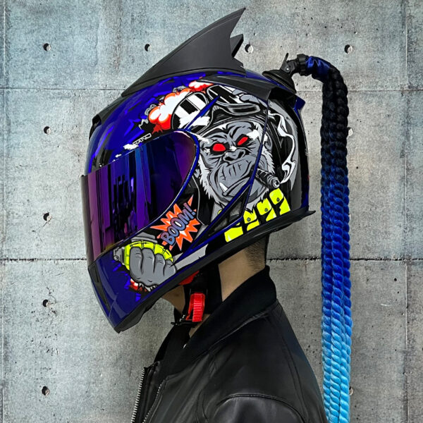 Couples' Dirty Braids Motorcycle Helmets - Image 16
