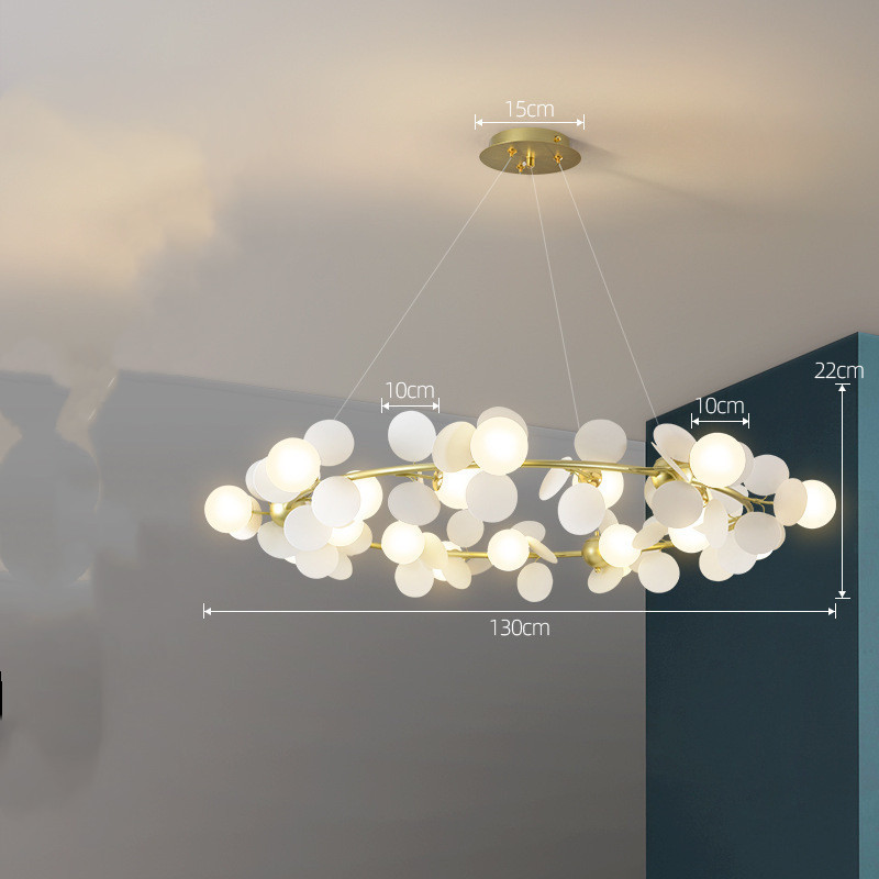 Nordic Chandelier Modern Minimalist Living Room Bedroom Lighting - Image 3