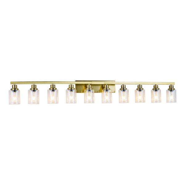10 Light Gold Vanity Lights For Mirror, 52inch Modern Gold Bathroom Wall Lighting For Bedroom, Living Room - Image 5