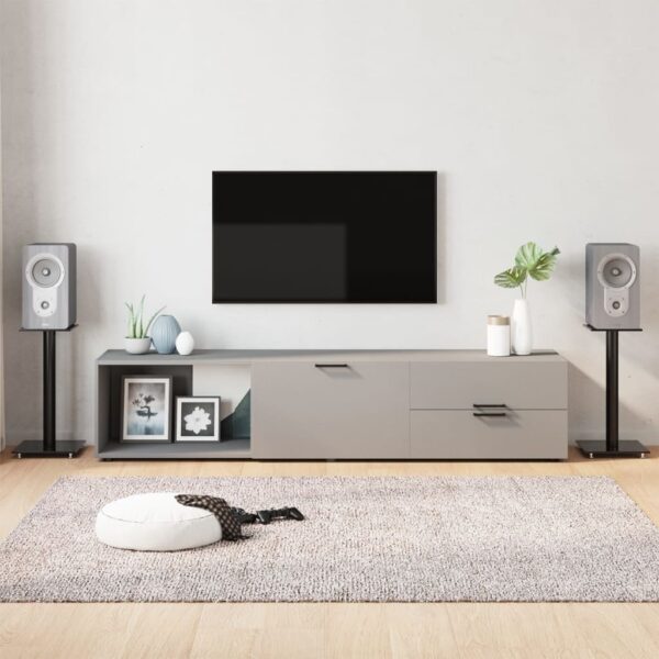 Speaker Stands, 2 pcs., Tempered Glass, 1 Column - Image 7