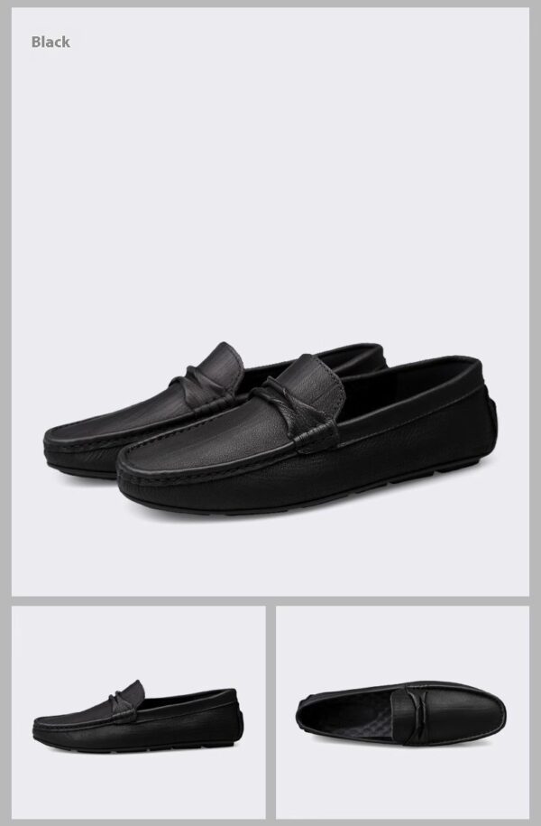 Genuine Leather Slip-on Lofter Peas Casual Shoes Men - Image 12