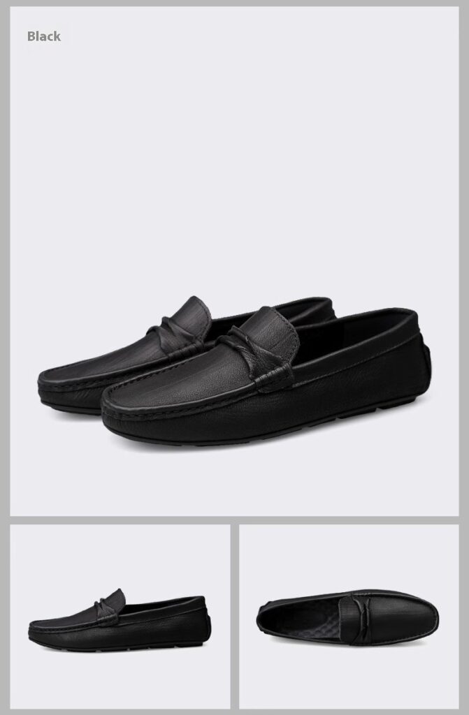 Genuine Leather Slip-on Lofter Peas Casual Shoes Men
