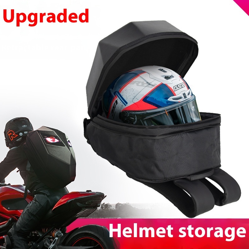 Motorcycle Helmet Hard Shell Waterproof Night Light Backpack - Image 6