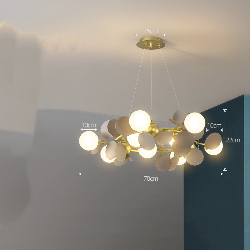 Nordic Chandelier Modern Minimalist Living Room Bedroom Lighting - Image 19