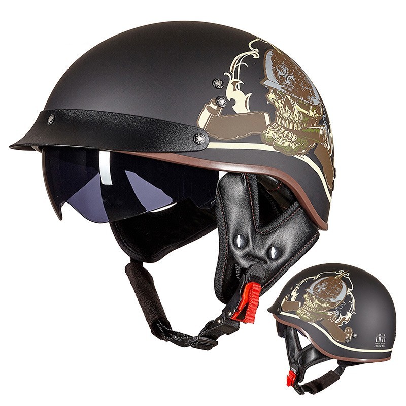 Retro Motorcycle Breathable Helmet - Image 31
