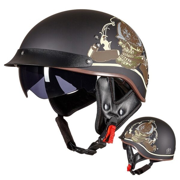 Retro Motorcycle Breathable Helmet - Image 6
