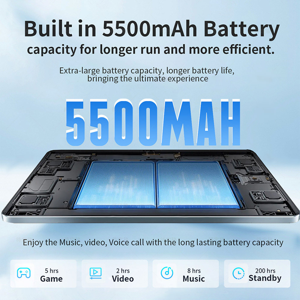 G-tab T9 Rockchip RK3562 Quad Core 3GB 3GB RAM 64GB ROM 10.1 Inch Android 14 Tablet PC  Grey - Image 7