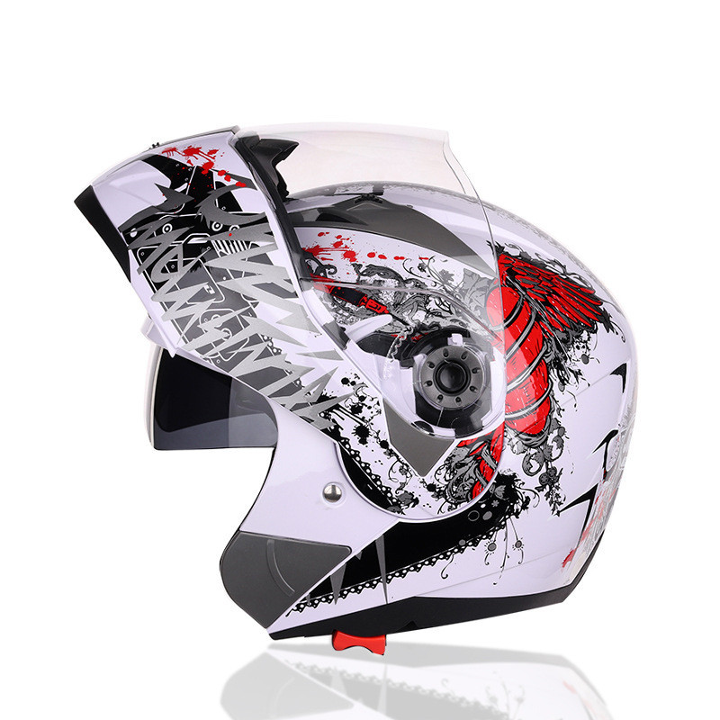 Motorcycle Helmet Half Helmet Anti-fog Sunscreen Double Lens Full Face Helmet - Image 12