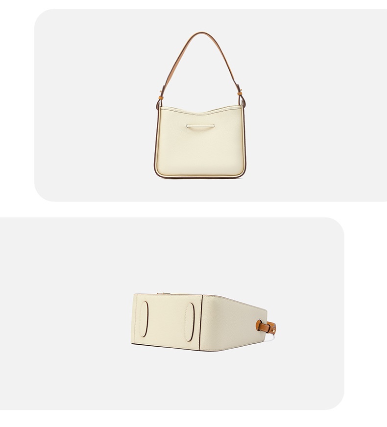 Light Luxury National Style Genuine Leather Underarm Bag Large Capacity