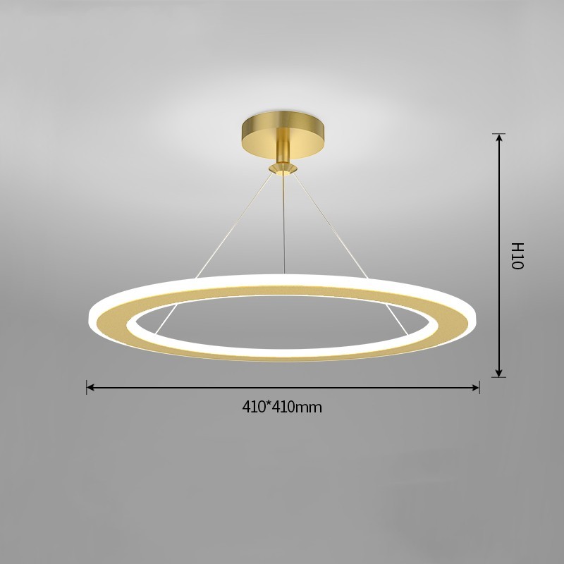 Simple Modern Circular Bedroom Study Chandelier - Image 20