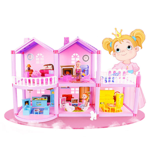 House Doll House Villa DIY Assembled House - Image 17