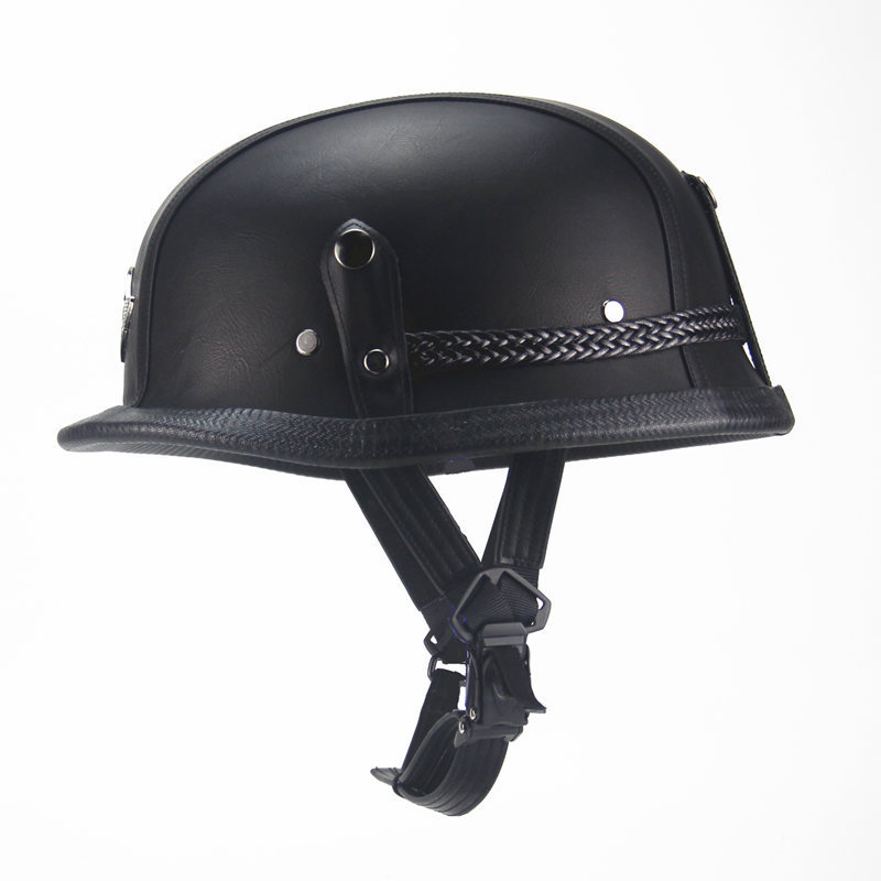 retro motorbike manual fur helmet - Image 1