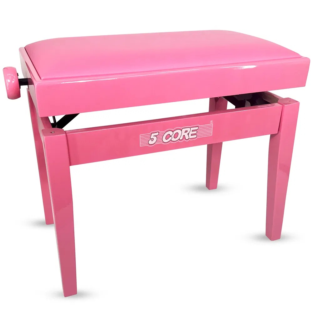 5 Core Adjustable Piano Bench Thick 3.25" Solid Wood Keyboard Stool Heavy Duty Musician Chair - Image 7