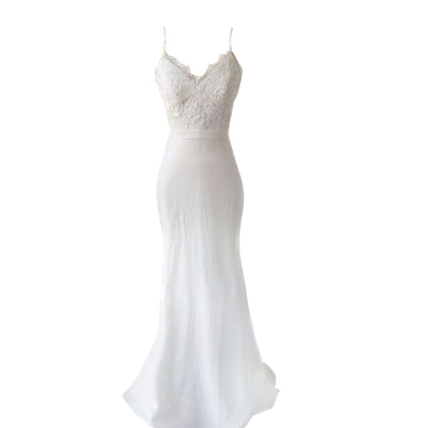 Women's Suspender Lace Slim Fitting Long Dress - Image 9