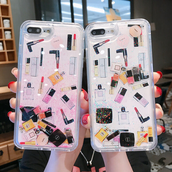 Lipstick perfume bottle quicksand phone case - Image 2
