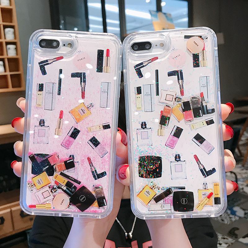 Lipstick perfume bottle quicksand phone case - Image 2