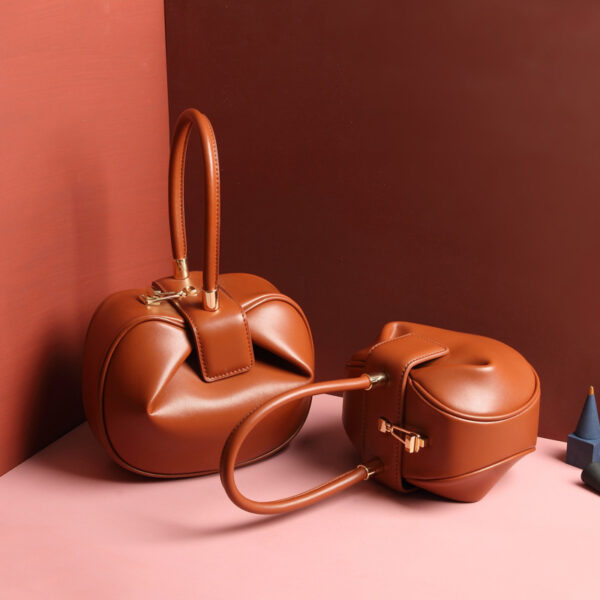 Leather handbags fashion dumplings handbag - Image 7