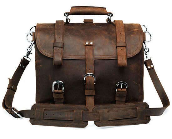 Leather bag leather bag wholesale cool crazy horse men Shoulder Messenger Bag 7072 - Image 2