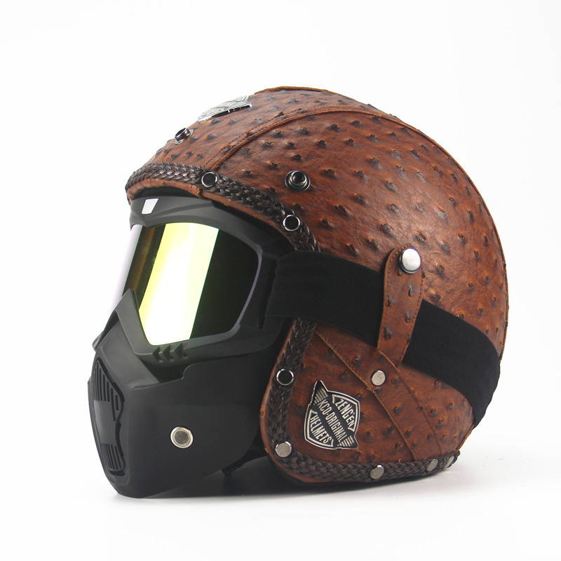 Handmade four seasons characteristic retro Halley helmet - Image 1