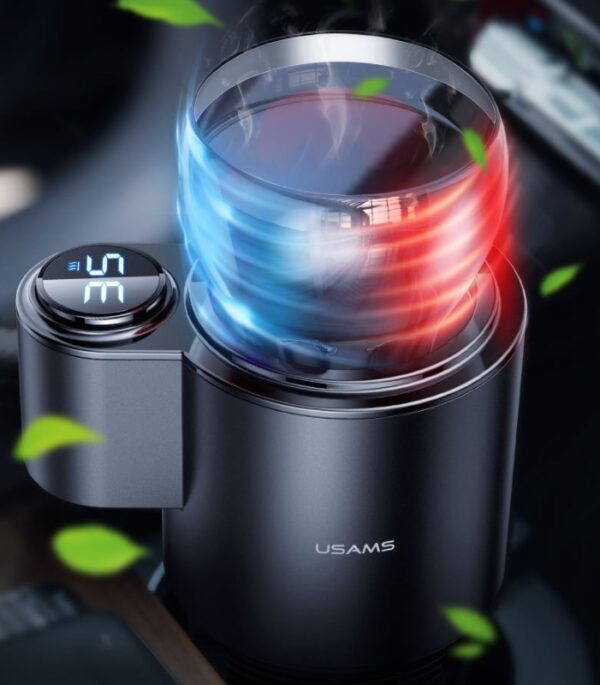 USAMS US-ZB160 Digital Display Smart Car Heating Cooling Cup Car Accessories - Image 9