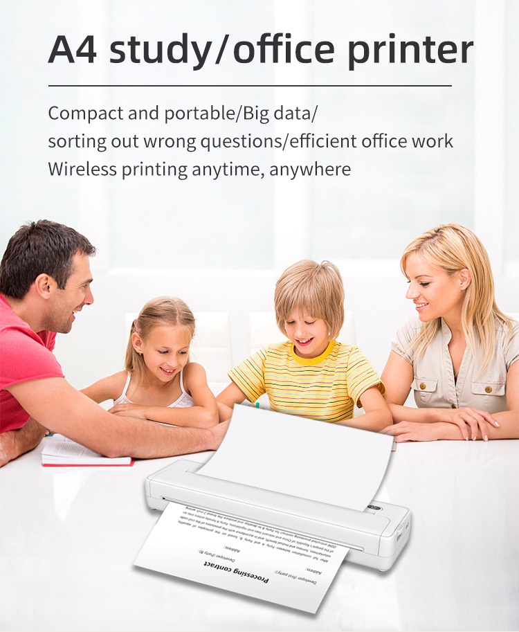 Cross-border A4 Printer Bluetooth Connection Wireless Mobile Phone Computer Office Home Portable Tattoo Printer - Image 26