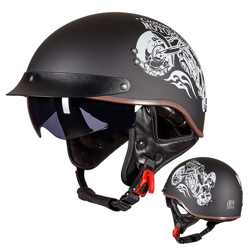Retro Motorcycle Breathable Helmet - Image 25