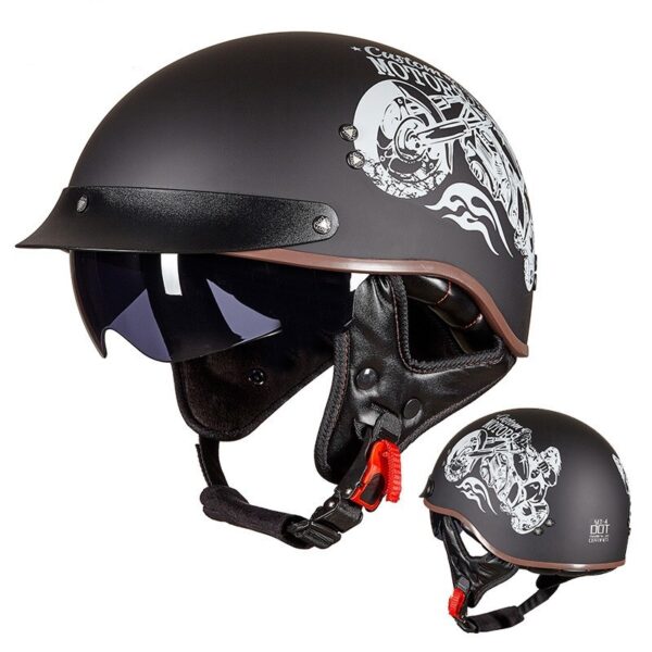 Retro Motorcycle Breathable Helmet - Image 8