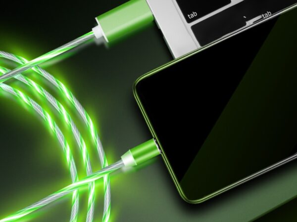 Compatible with Apple, Flowing Ligh Magnetic Streamer Data Line Cable for Iphone Android Typec - Image 40