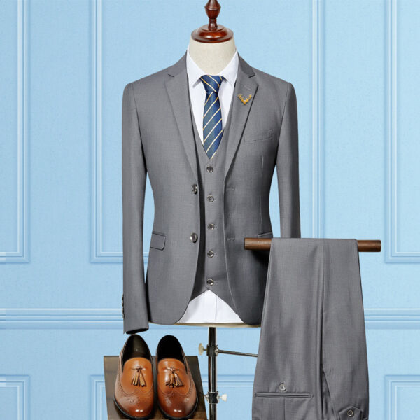 Slim Fit Wedding Suits For Men Custom Made Mens 3 Piece Suit - Image 23