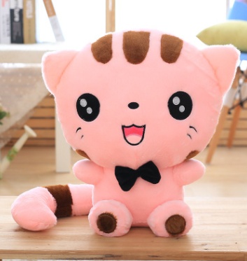 45cm Cute New style cat plush toys stuffed animals colorful big face cat doll kids pillow baby cushion pink/blue - Image 3