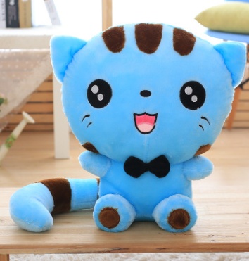 45cm Cute New style cat plush toys stuffed animals colorful big face cat doll kids pillow baby cushion pink/blue - Image 2