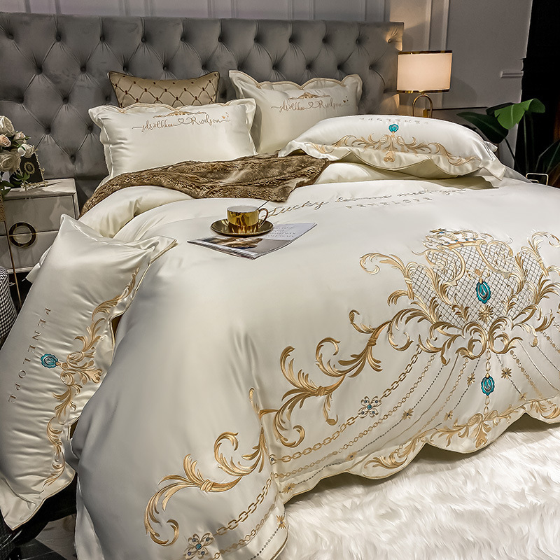 Ice Silk Quilt Sets Bed Sheets Bedding Four-piece Set - Image 8