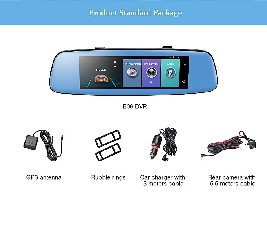 8 Inch 4G Android cloud mirror driving recorder - Image 4