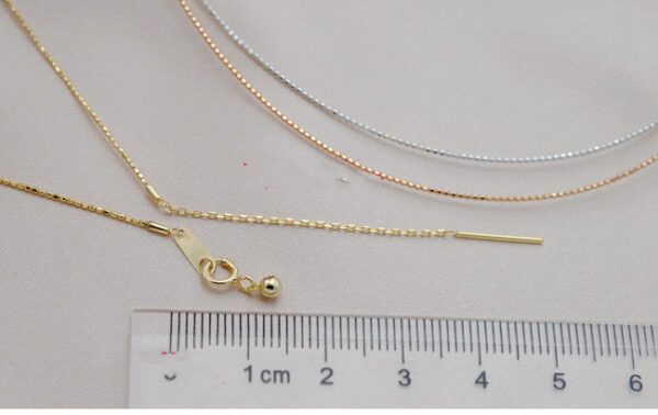 Collar Adjustment Chain 18K Gold Necklace Sleeve Chain Empty Holder DIY Accessories - Image 6