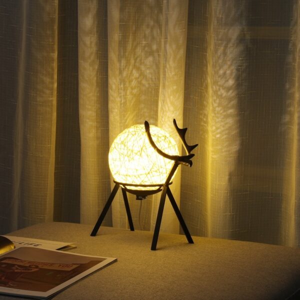 Couples Bedside Lamp Bedroom Girl Retro Style Night Light Romance - Image 5