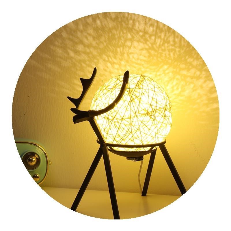 Couples Bedside Lamp Bedroom Girl Retro Style Night Light Romance - Image 14