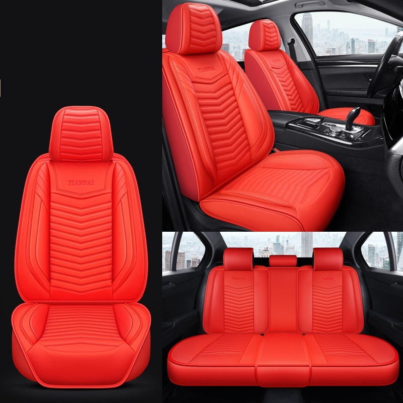 All Seasons Full Surround Seat Cover Leather Seat Cover Net Red Seat Cushion - Image 22