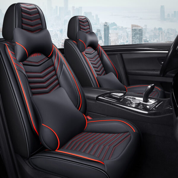 All Seasons Full Surround Seat Cover Leather Seat Cover Net Red Seat Cushion - Image 17